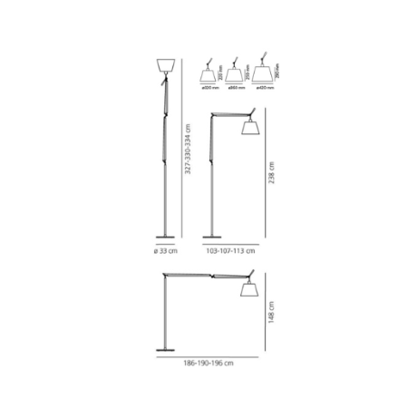 Artemide - Tolomeo Mega Corpo Lampada Alluminio Dimmer